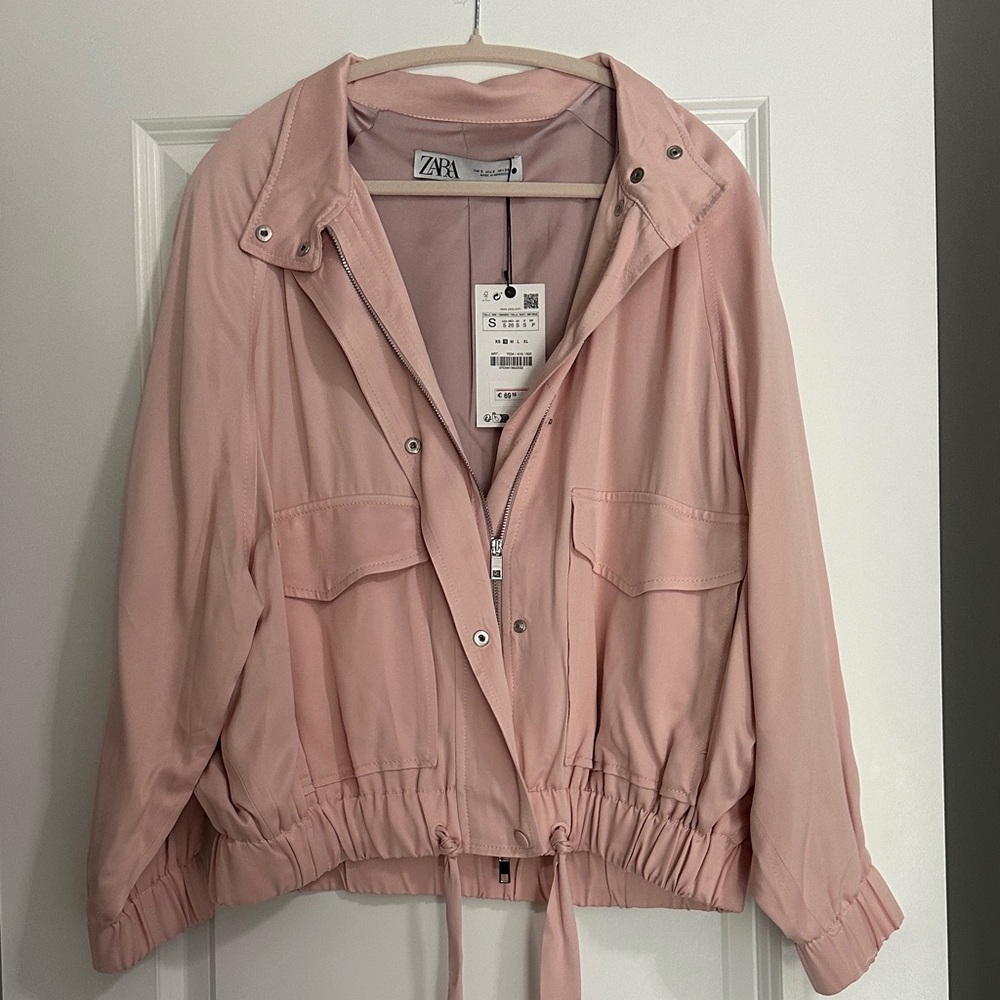 Zara Blush Pink Utility Jacket for Women